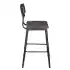 Basel Metal Bar Stool with Veneer Back and Seat